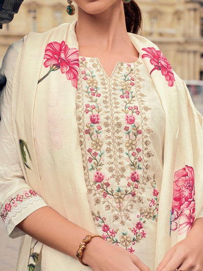 Women Silk Blend Kurta Pant Dupatta Set - FitVibe Fashion