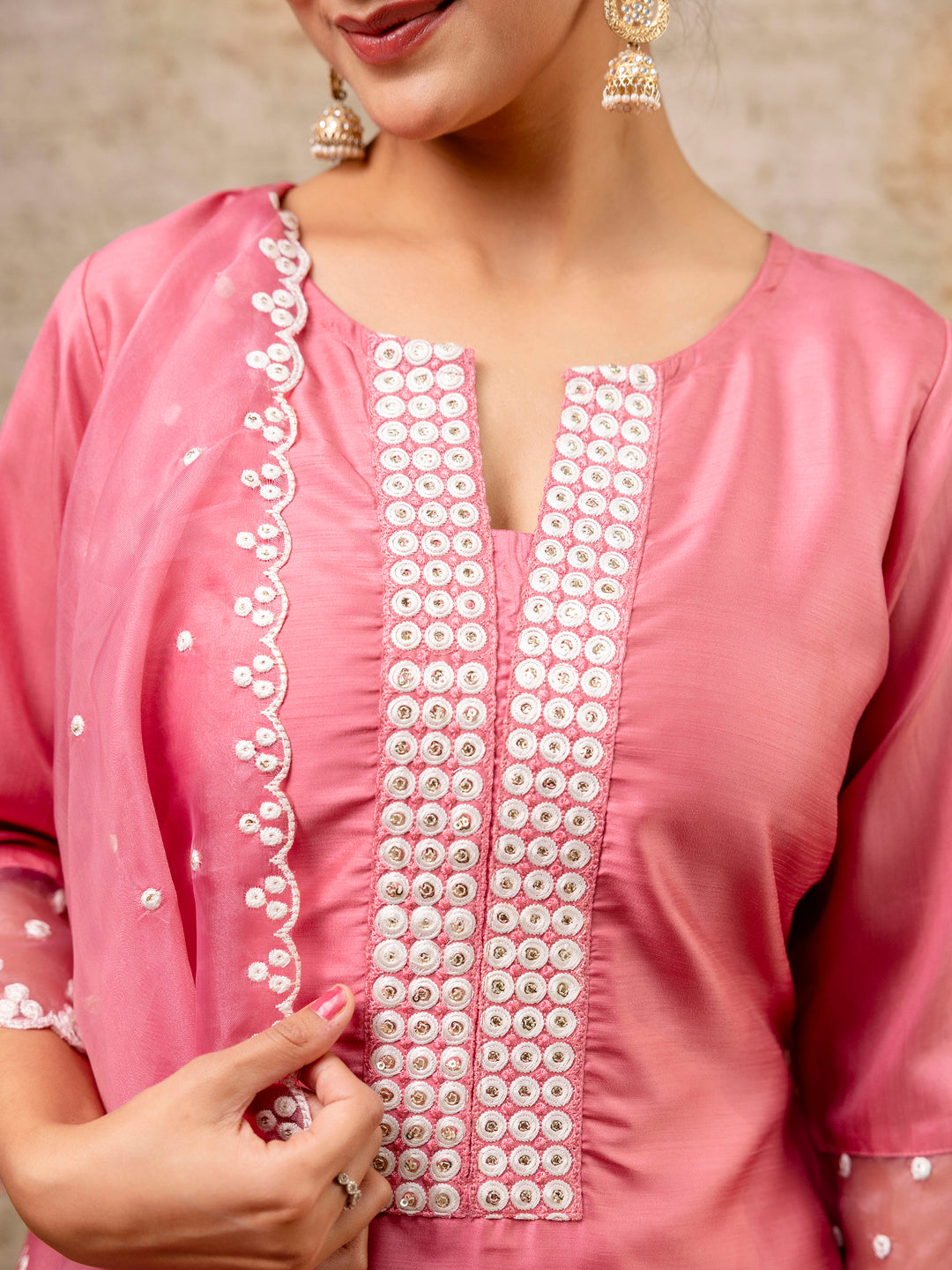 Svarnika Womens Silk Blend Kurta Pant Set Elegant Embroidered Ethnic Wear for Weddings and Festivals - FitVibe Fashion