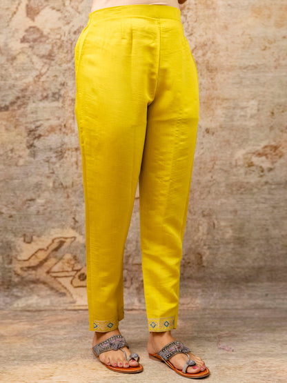 Women Kurta and Pant Sets Silk Blend Fabric - FitVibe Fashion