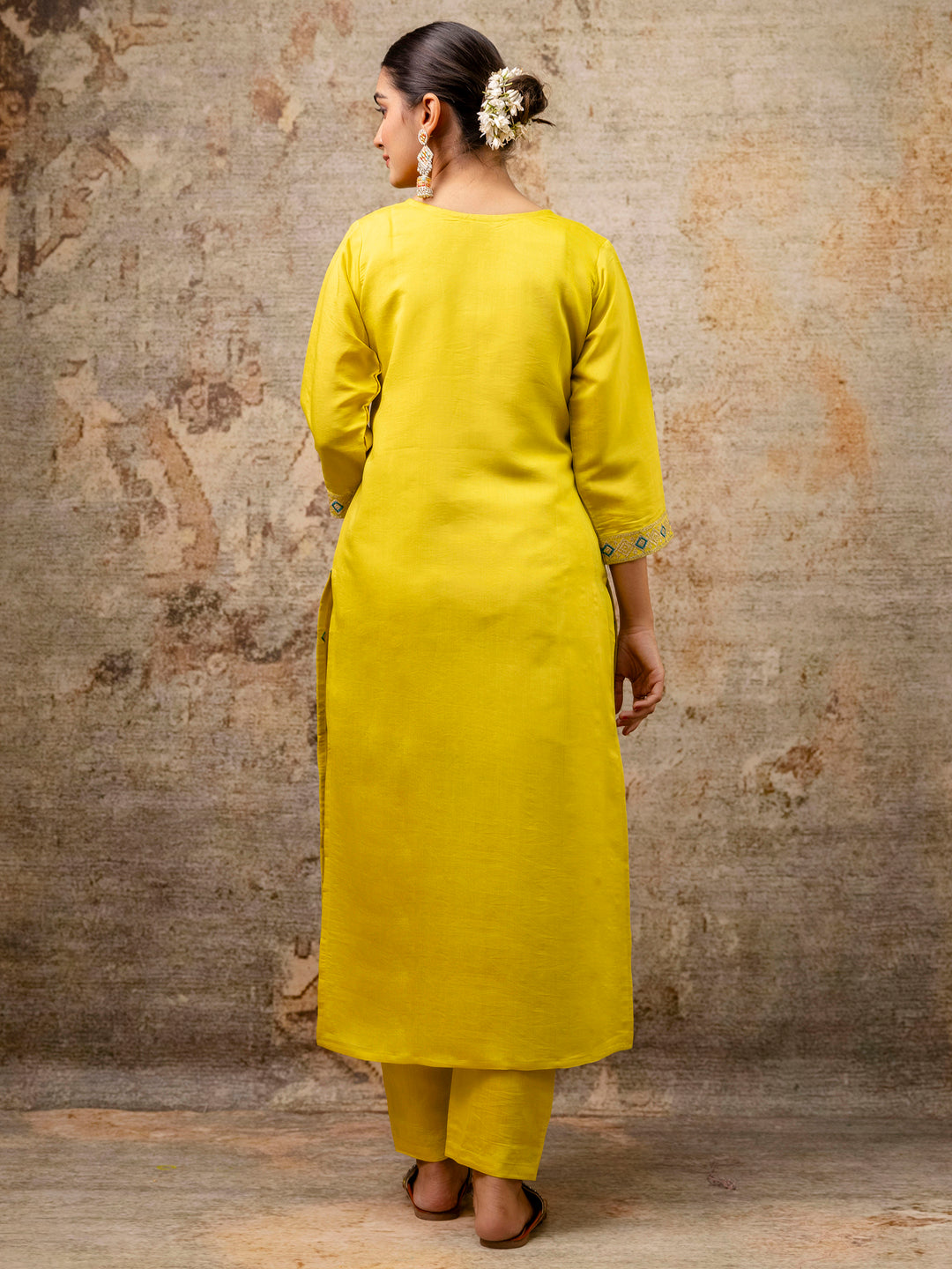 Women Kurta and Pant Sets Silk Blend Fabric - FitVibe Fashion