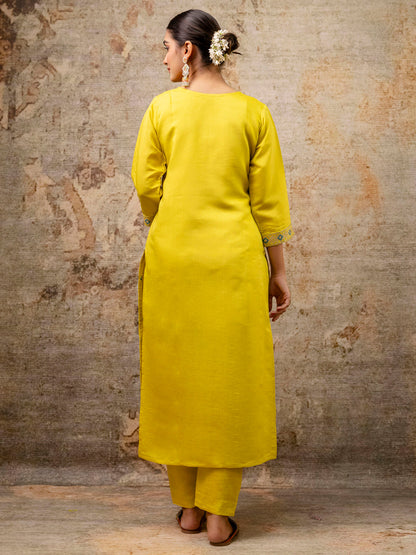 Women Kurta and Pant Sets Silk Blend Fabric - FitVibe Fashion