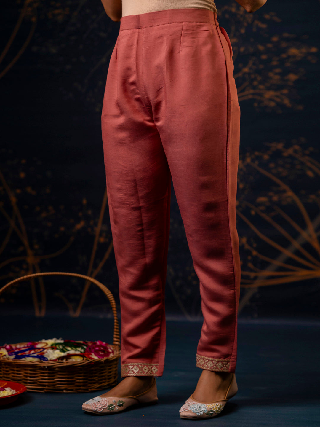 Women Kurta and Pant Sets Silk Blend Fabric - FitVibe Fashion