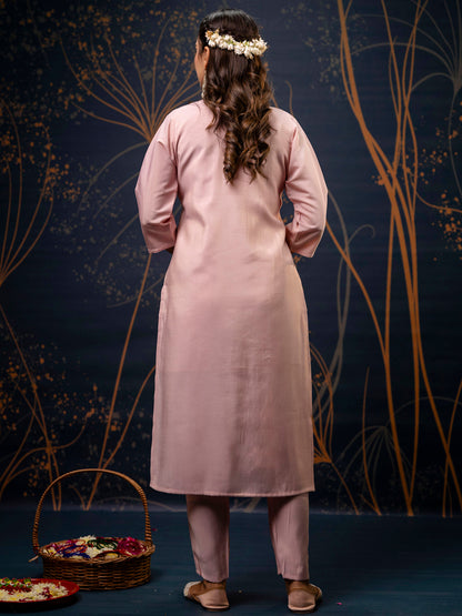 Women Kurta and Pant Sets Simar Silk fabric - FitVibe Fashion