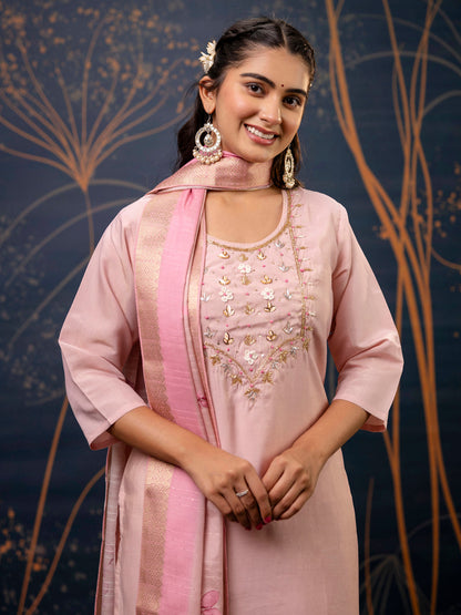 Women Kurta and Pant Sets Simar Silk fabric - FitVibe Fashion