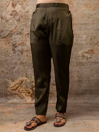 Women Kurta and Pant Sets Simar Silk fabric - FitVibe Fashion