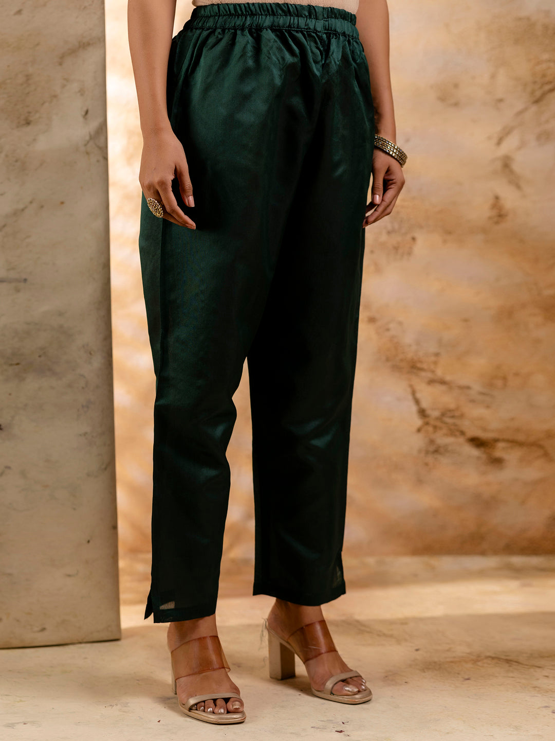 Women's Embroidered Cotton Blend Kurta Pant Sets with Dupatta - FitVibe Fashion