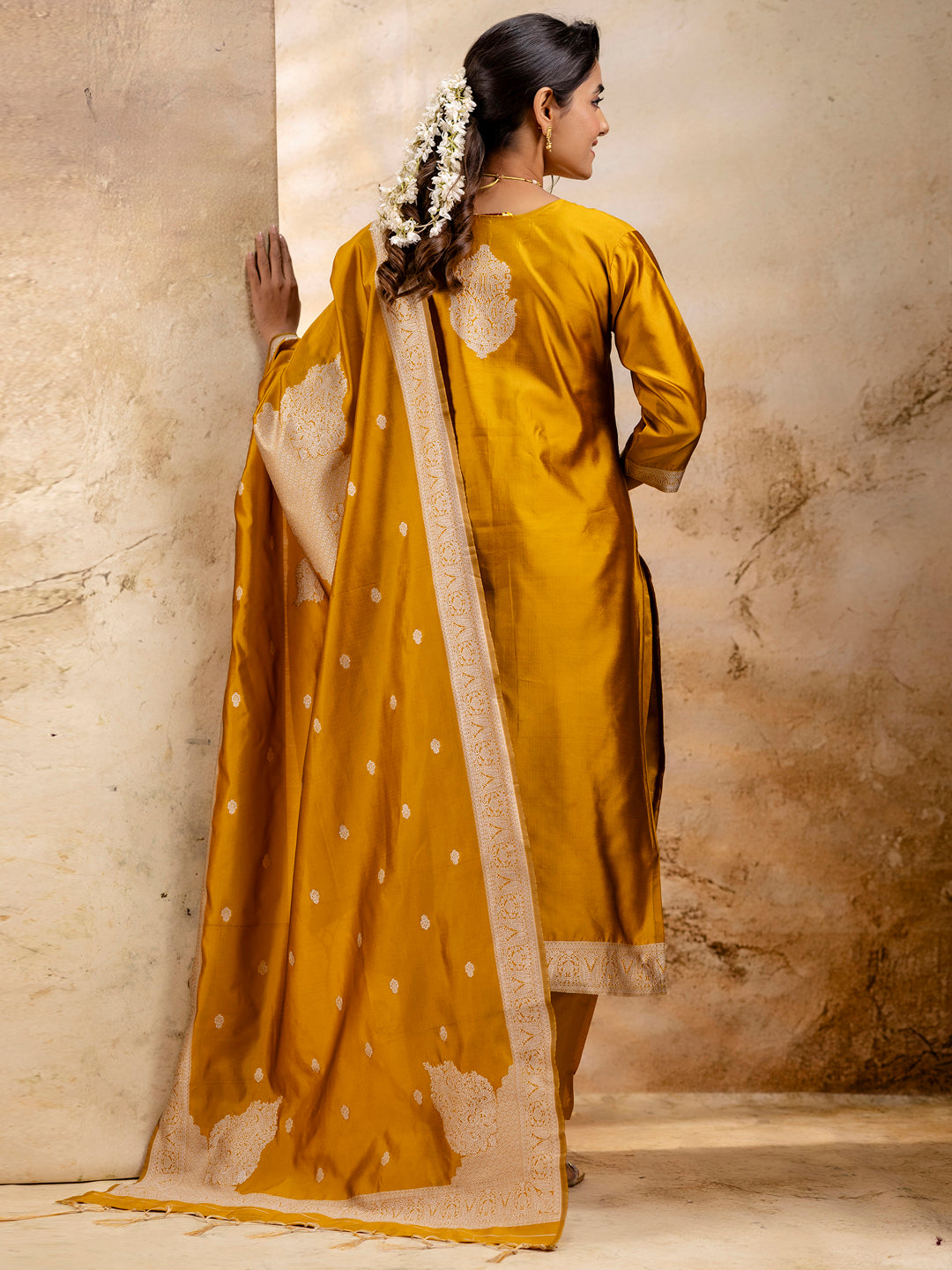 Women's Embroidered Cotton Blend Kurta Pant Sets with Dupatta - FitVibe Fashion