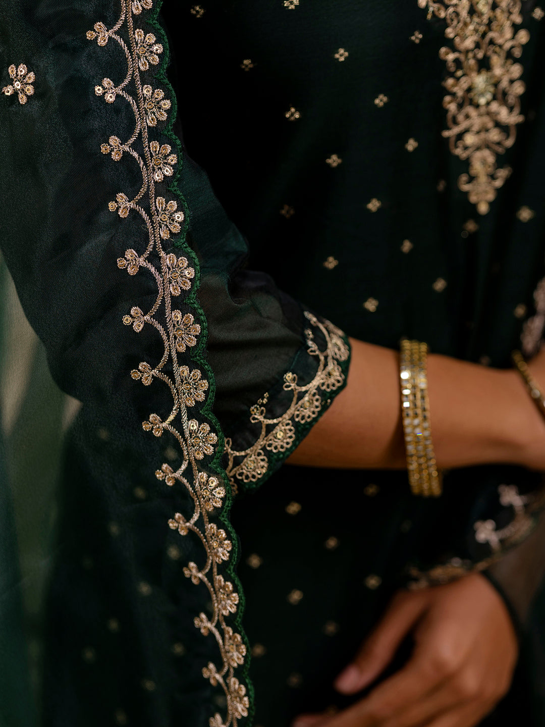 Women Kurta and Pant Sets Chanderi Silk Blend - FitVibe Fashion