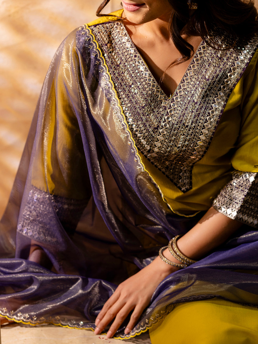 Women's Embroidered Viscose Rayon Calf Length Straight Kurta Trouser with Dupatta Set - FitVibe Fashion