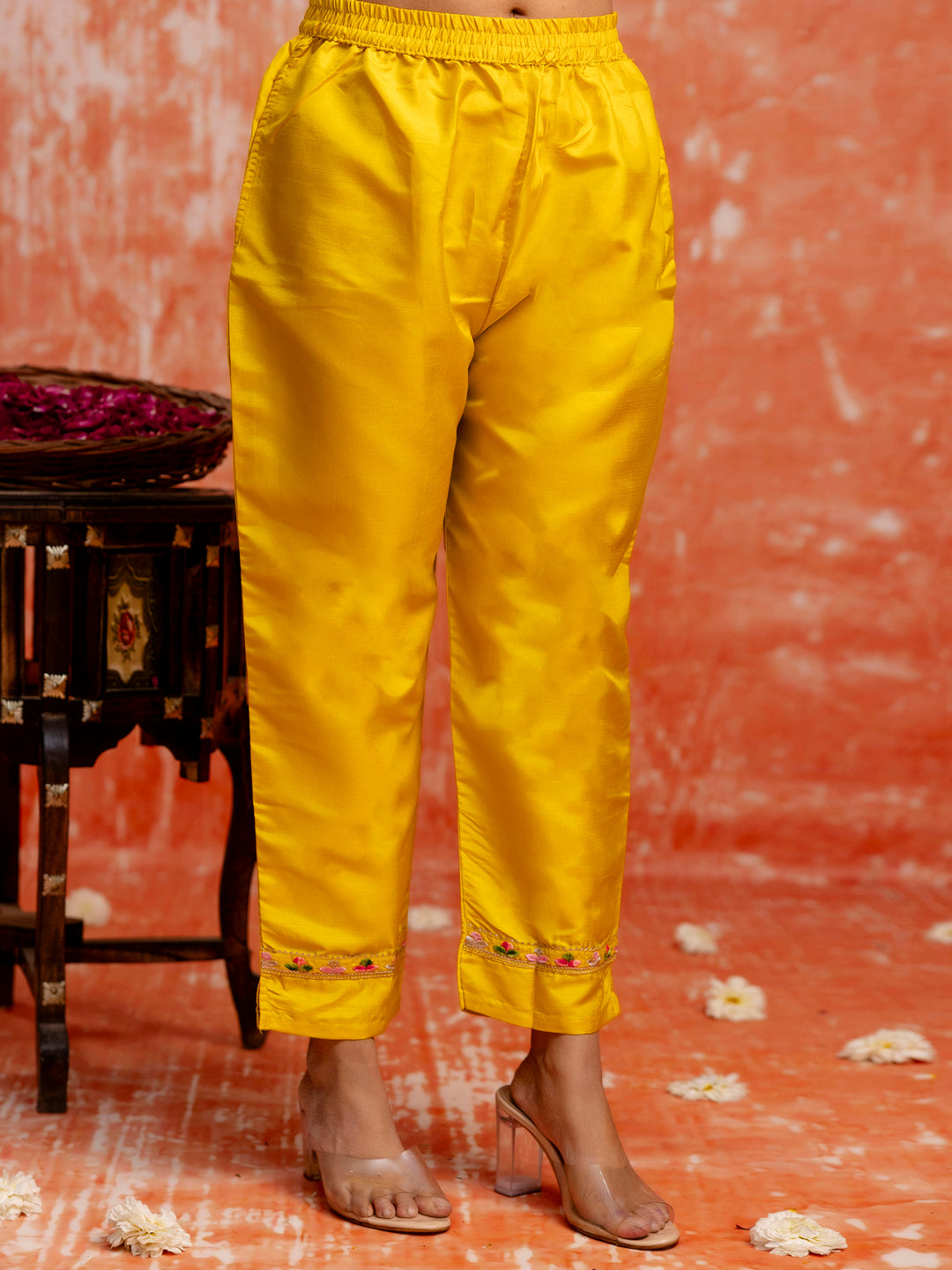 Women Silk Blend Kurta Pant Dupatta Set - FitVibe Fashion