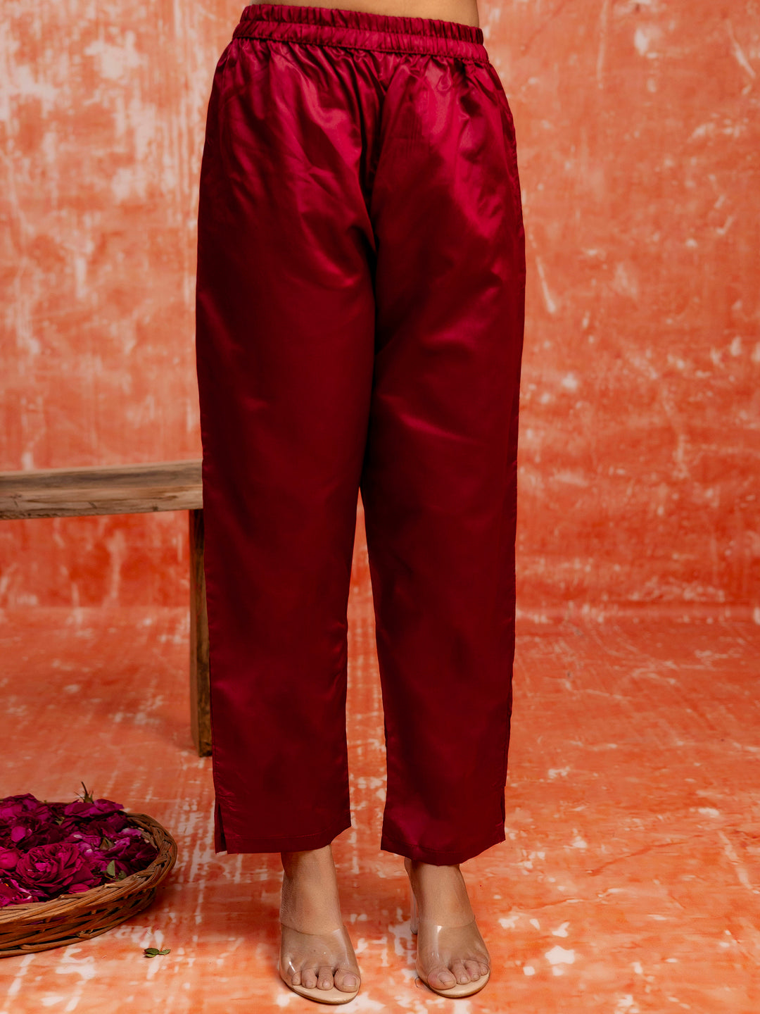 Women Silk Blend Kurta Pant Dupatta Set - FitVibe Fashion