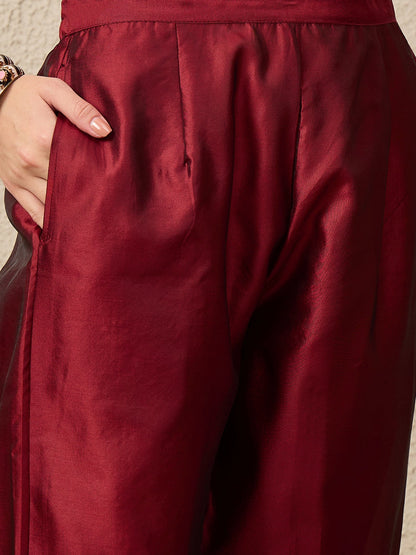 Divyaa Elegant Cotton Silk Kurta Set with Zari Work Ready to Wear Ethnic Outfit for Women - FitVibe Fashion