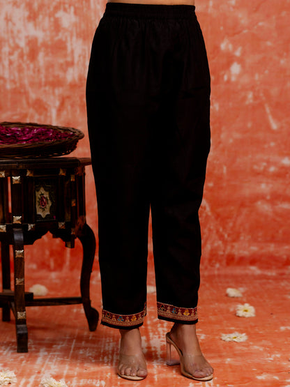 Women Silk Blend Kurta Pant Dupatta Set - FitVibe Fashion