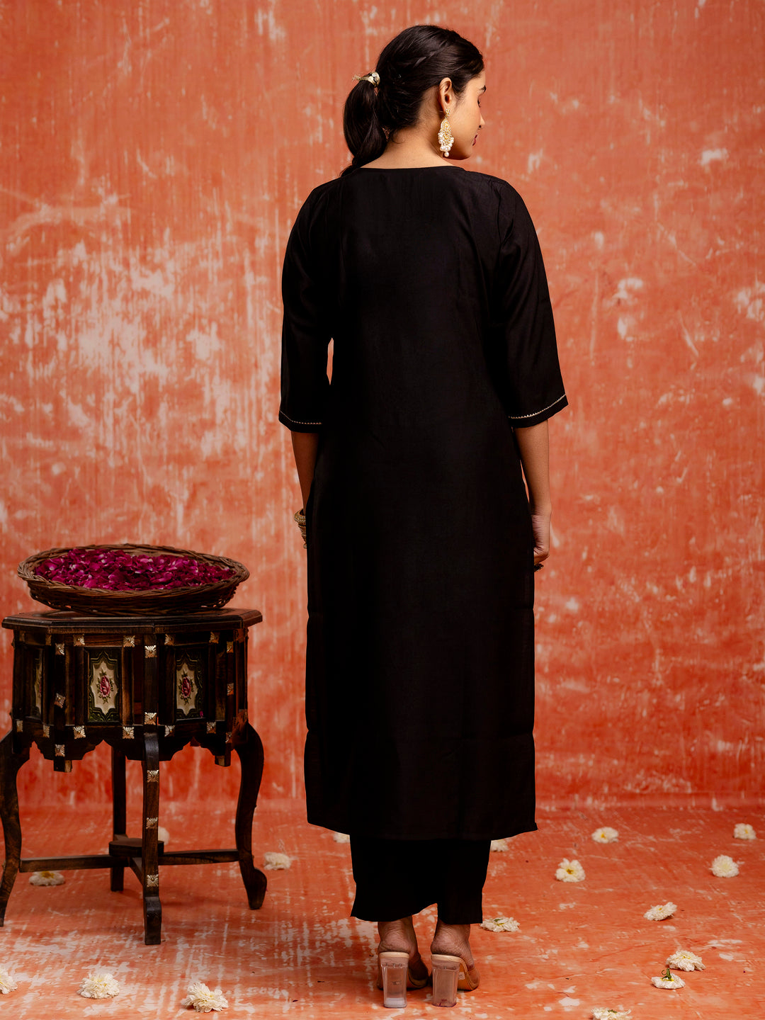 Women Silk Blend Kurta Pant Dupatta Set - FitVibe Fashion