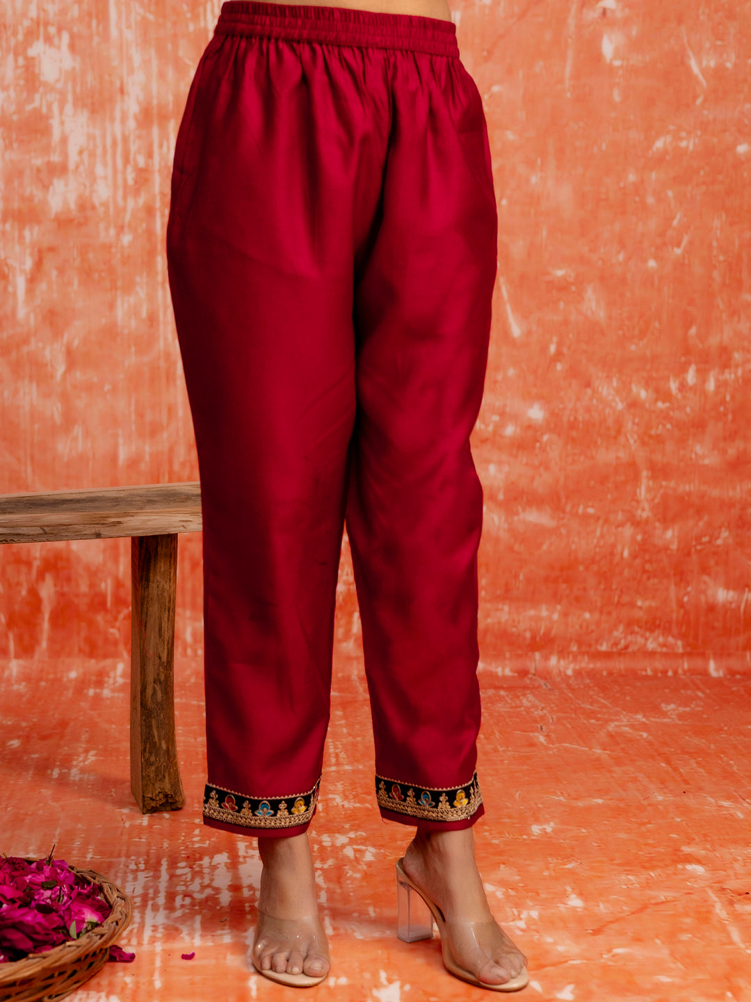 Women Silk Blend Kurta Pant Dupatta Set - FitVibe Fashion