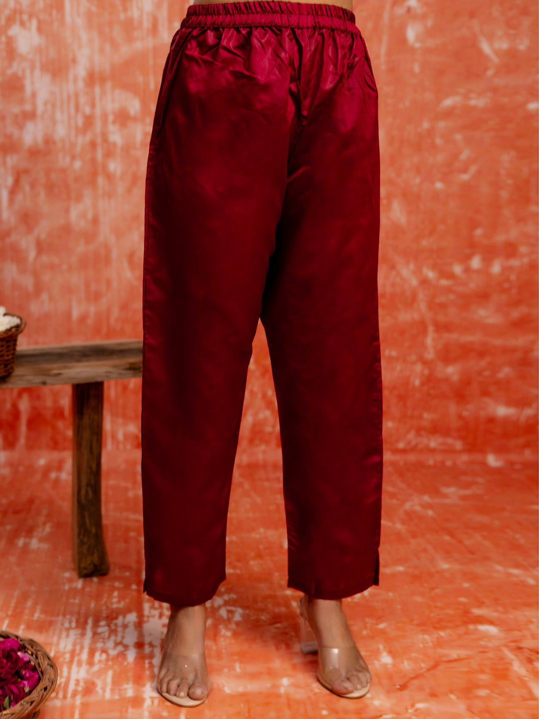 Malika Women Silk Blend Kurta Pant Dupatta Set - FitVibe Fashion