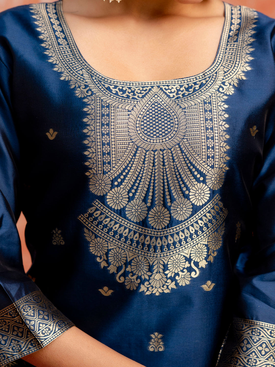 Malika Women Silk Blend Kurta Pant Dupatta Set - FitVibe Fashion