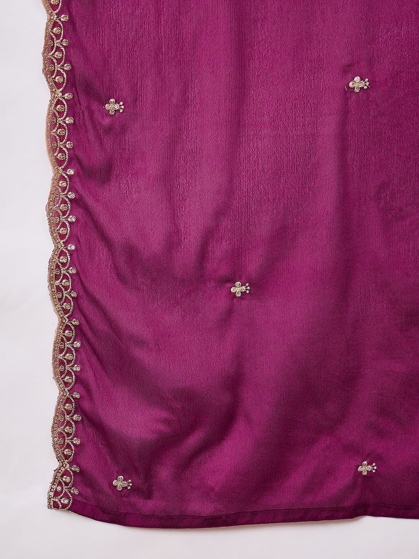 Kamya Purple Ethnic Motifs Embroidered Straight Kurta with Trousers & Dupatta - FitVibe Fashion