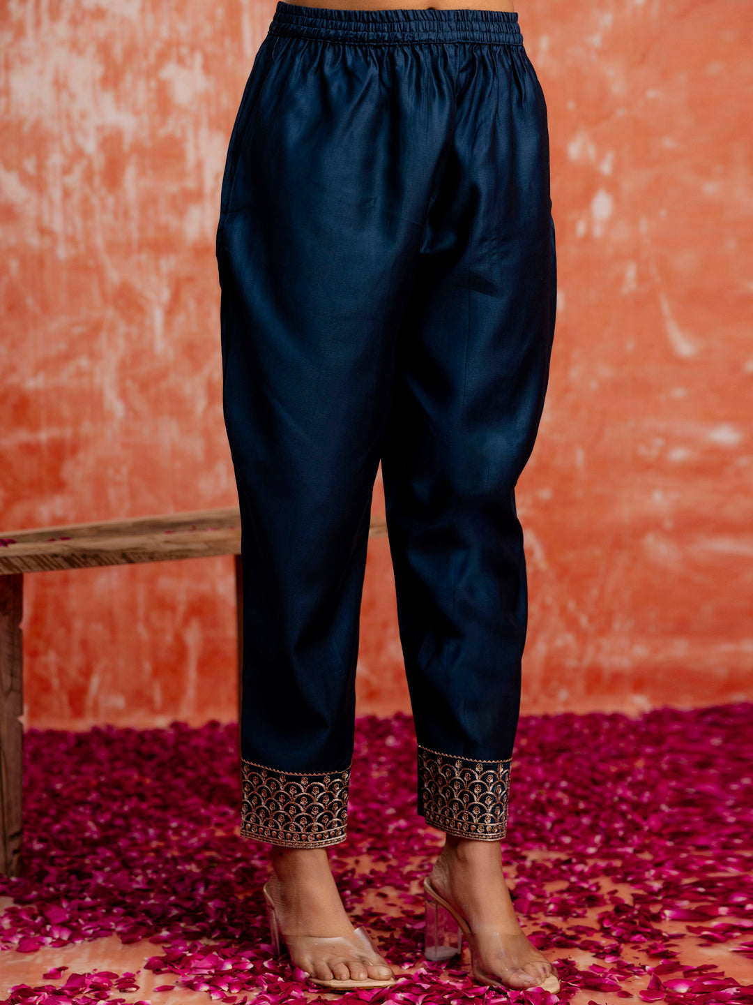 Prerna Women Silk Blend Kurta Pant Dupatta Set - FitVibe Fashion