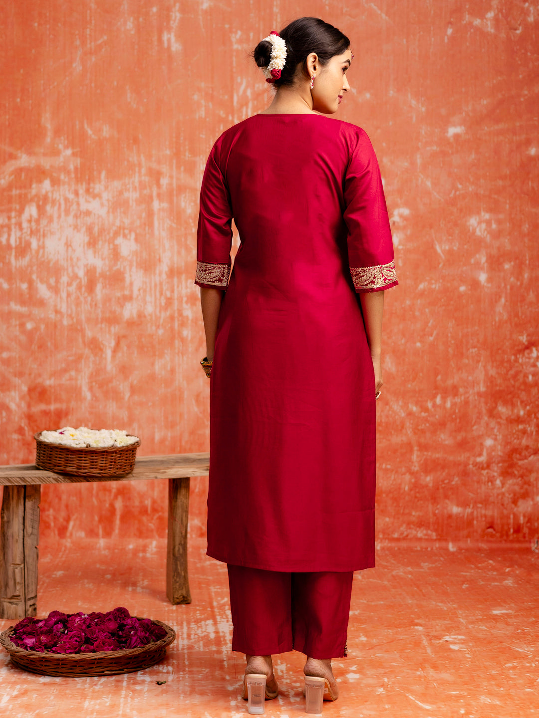 Myra Women Silk Blend Kurta Pant Dupatta Set - FitVibe Fashion