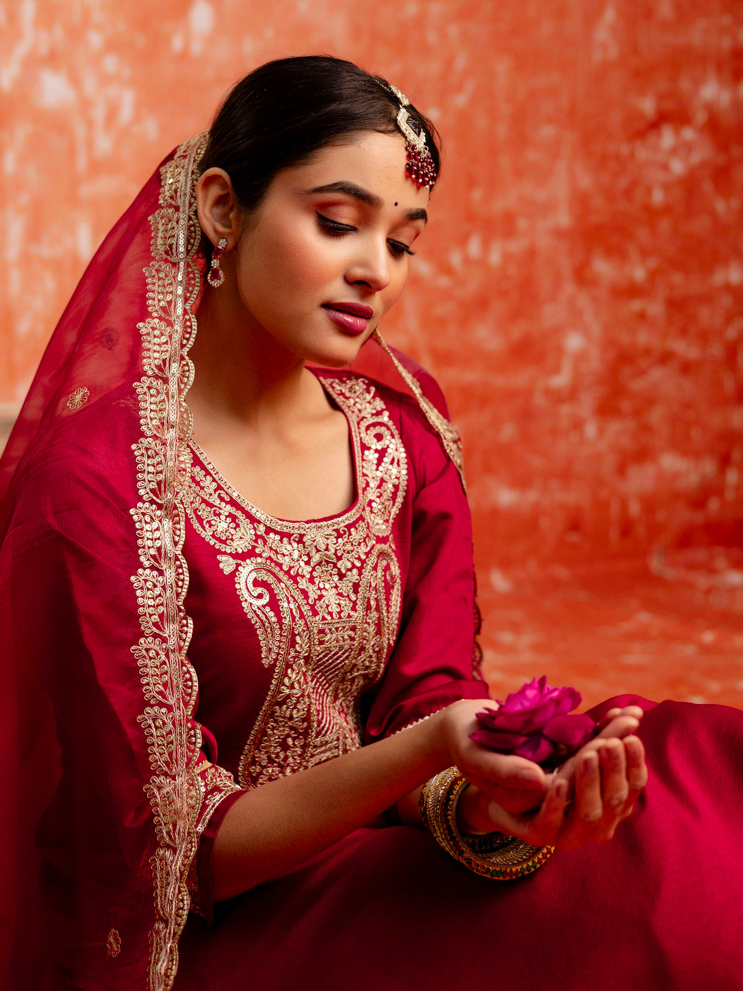 Myra Women Silk Blend Kurta Pant Dupatta Set - FitVibe Fashion