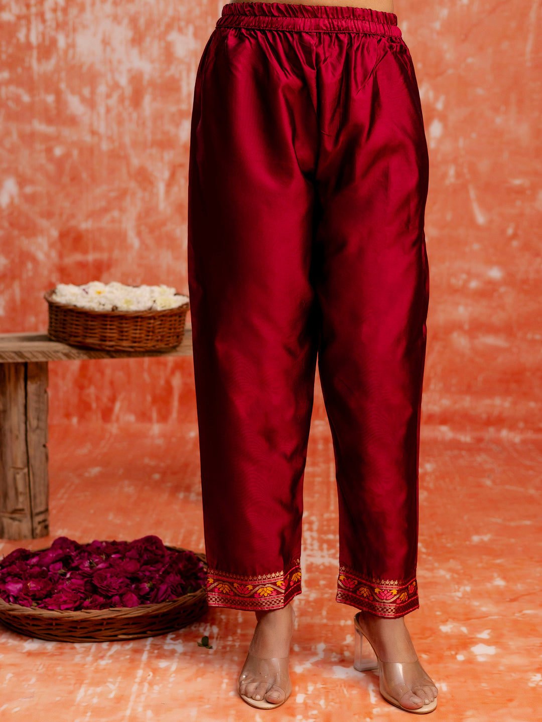 Ritika Women Silk Blend Kurta Pant Dupatta Set - FitVibe Fashion