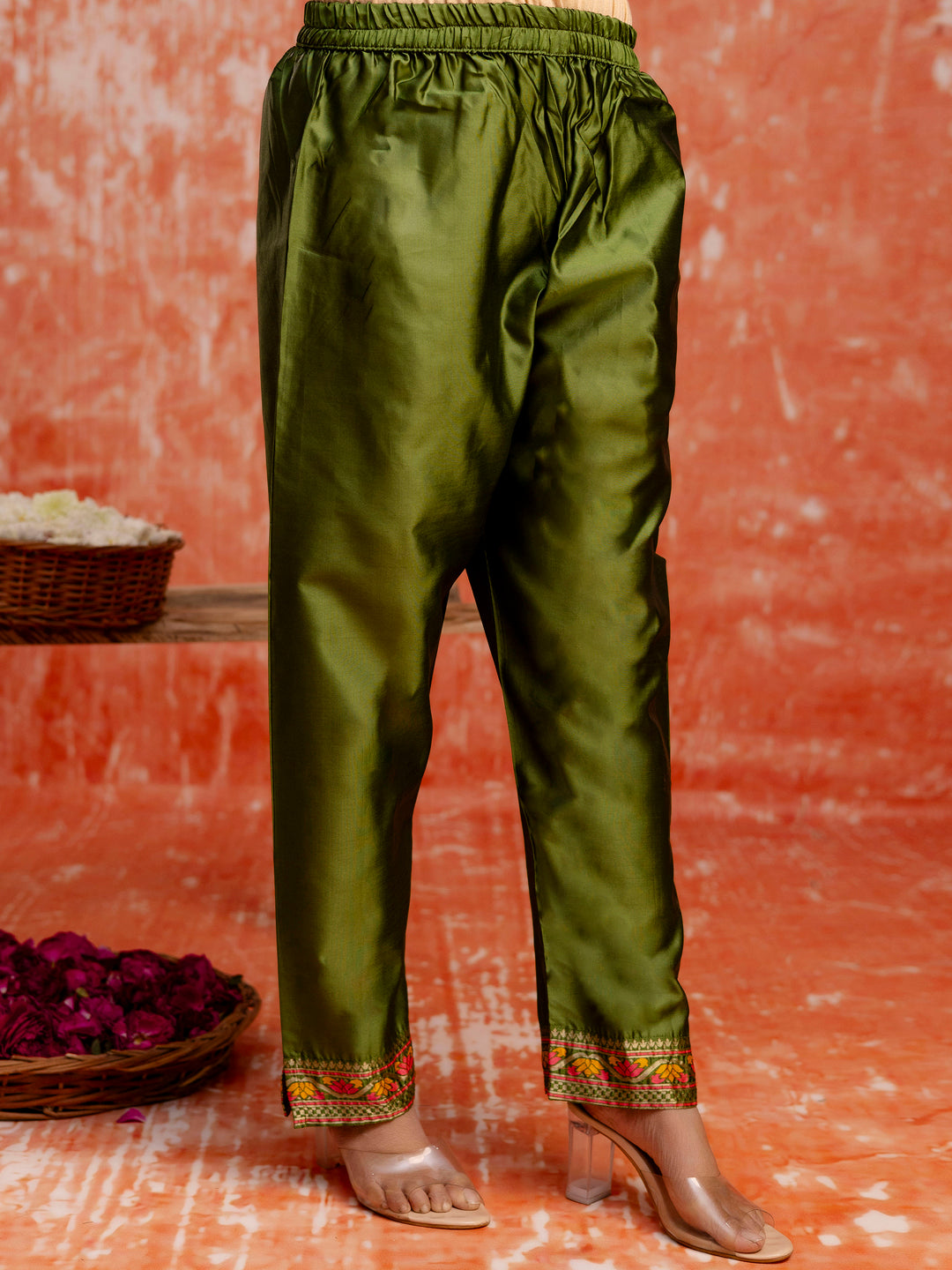 Ritika Women Silk Blend Kurta Pant Dupatta Set - FitVibe Fashion