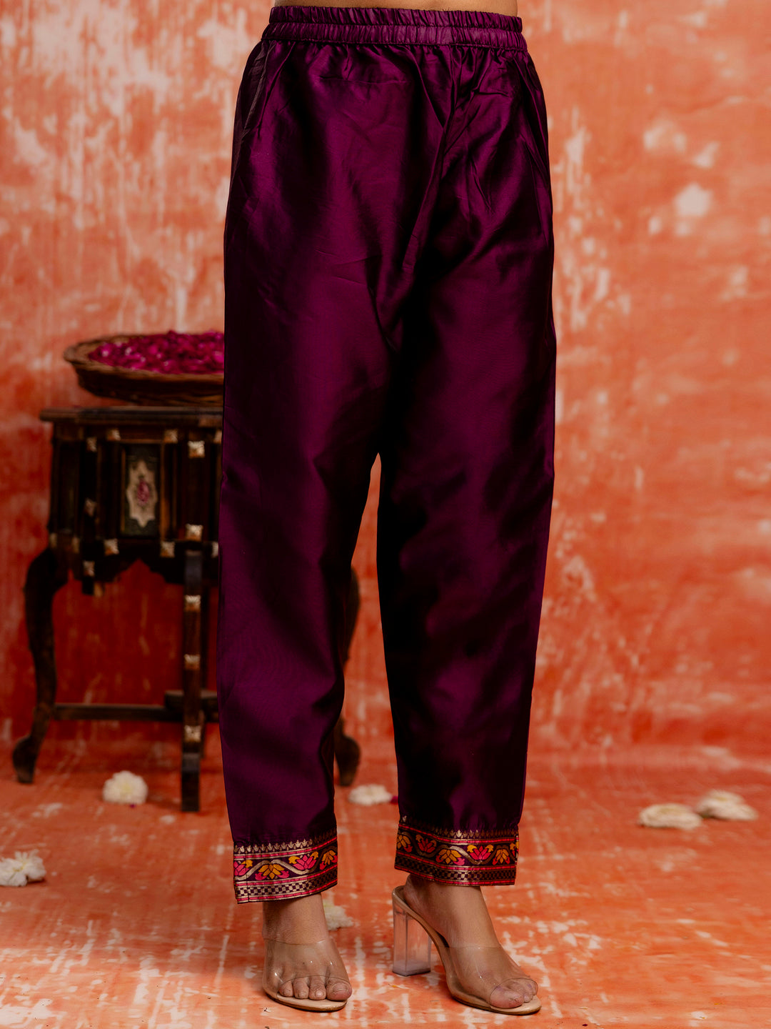 Ritika Women Silk Blend Kurta Pant Dupatta Set - FitVibe Fashion