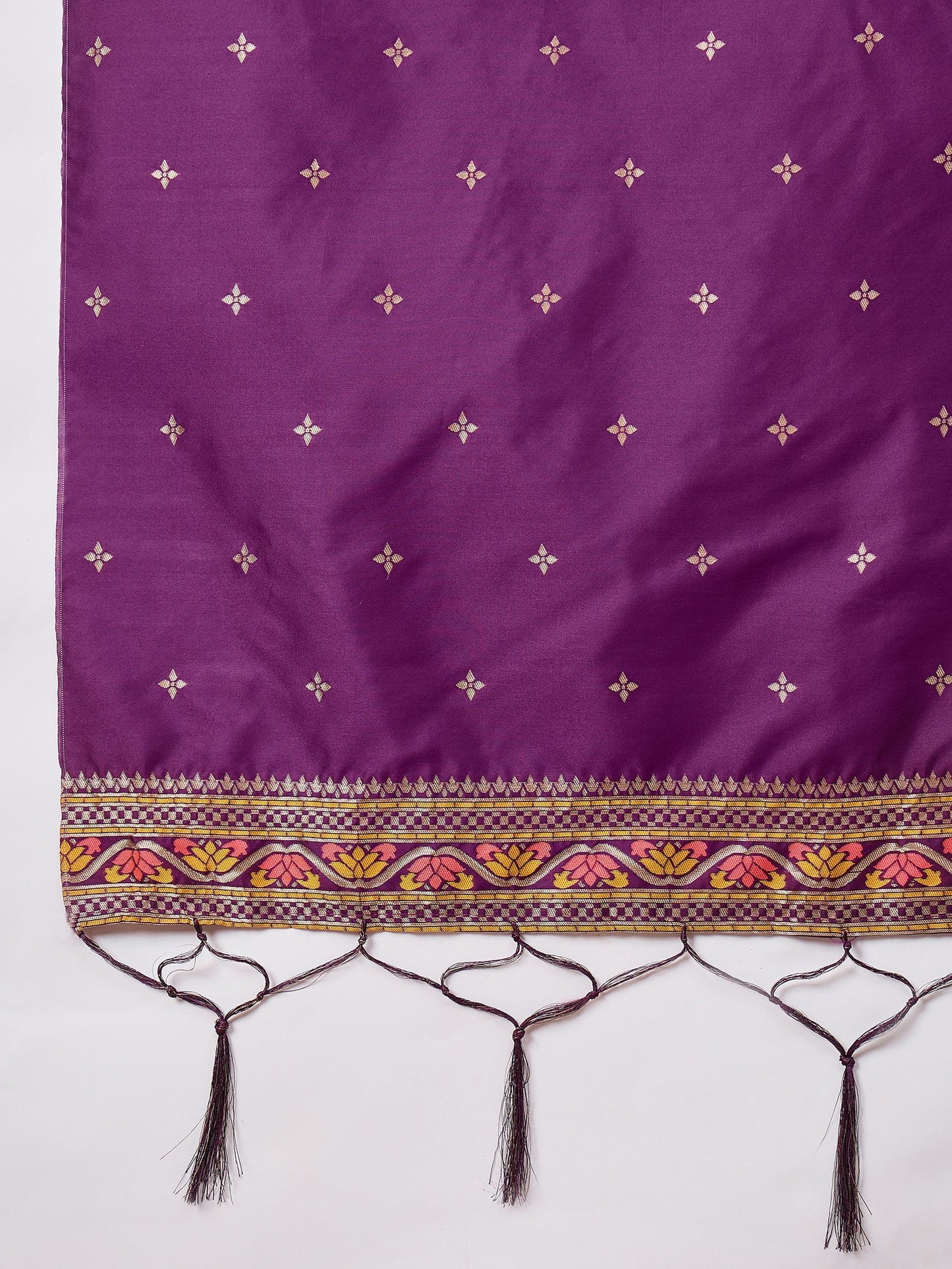 Kahani Women Purple Yoke Design Silk Blend Straight Suit With Dupatta - FitVibe Fashion