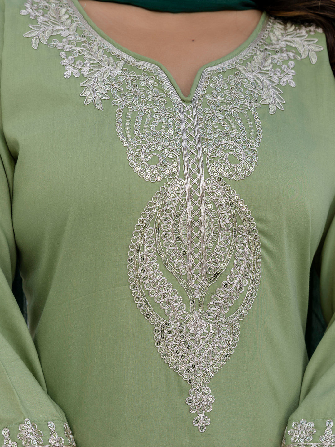 Kriti Silk Blend Women Kurta Pant with Dupatta Sets With Embroidery - FitVibe Fashion