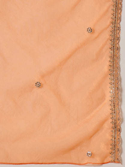 Sarayi Pink Silk Blend Straight Suit Set With Dupatta - FitVibe Fashion