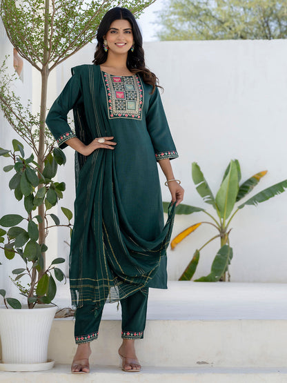 Meher Women Kurta and Trousers Pant Sets Cotton Blend - FitVibe Fashion