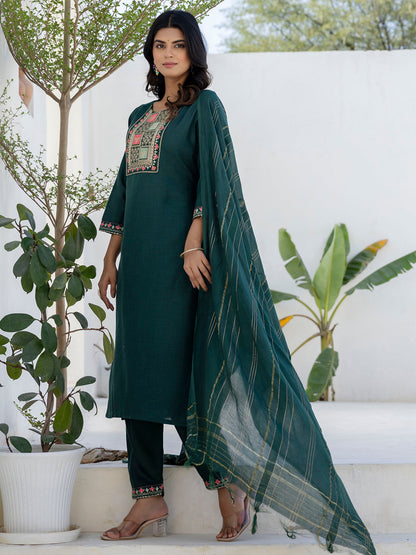 Meher Women Kurta and Trousers Pant Sets Cotton Blend - FitVibe Fashion