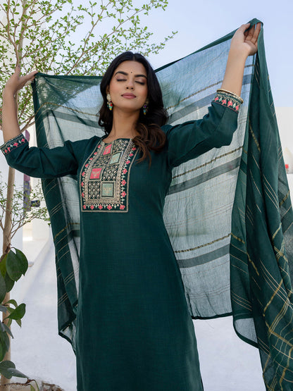 Meher Women Kurta and Trousers Pant Sets Cotton Blend - FitVibe Fashion