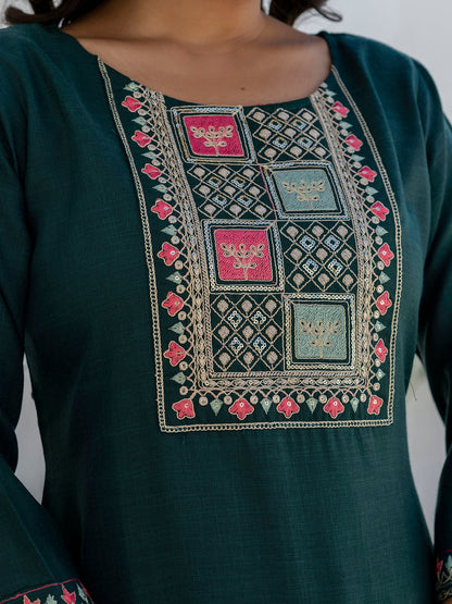 Meher Women Kurta and Trousers Pant Sets Cotton Blend - FitVibe Fashion