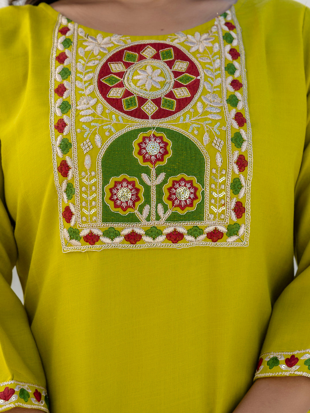 Meher Women Kurta and Trousers Pant Sets Cotton Blend - FitVibe Fashion