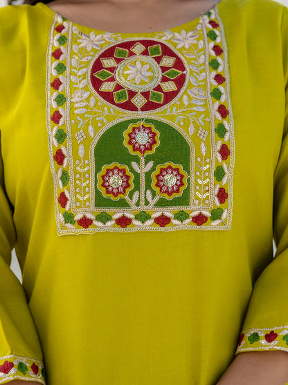 Meher Women Kurta and Trousers Pant Sets Cotton Blend - FitVibe Fashion