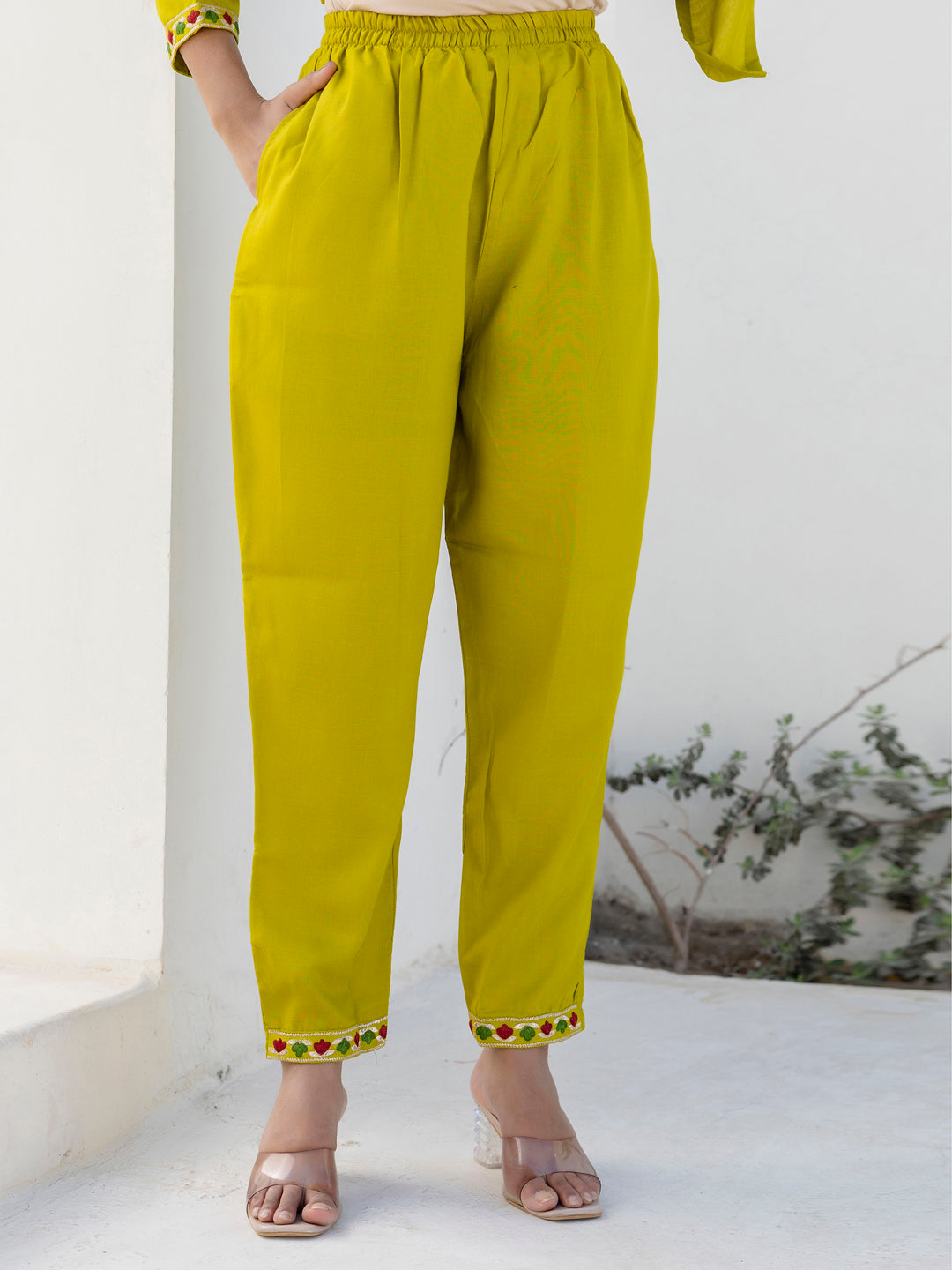 Meher Women Kurta and Trousers Pant Sets Cotton Blend - FitVibe Fashion