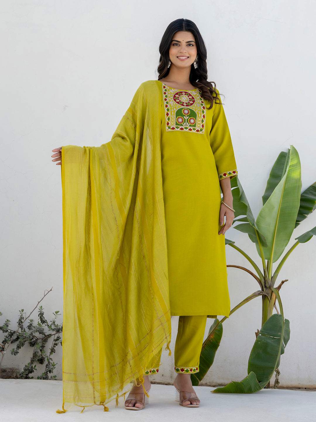 Meher Women Kurta and Trousers Pant Sets Cotton Blend - FitVibe Fashion