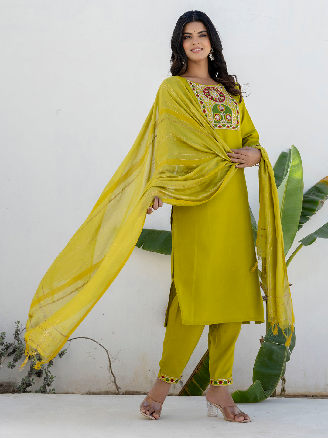 Meher Women Kurta and Trousers Pant Sets Cotton Blend - FitVibe Fashion