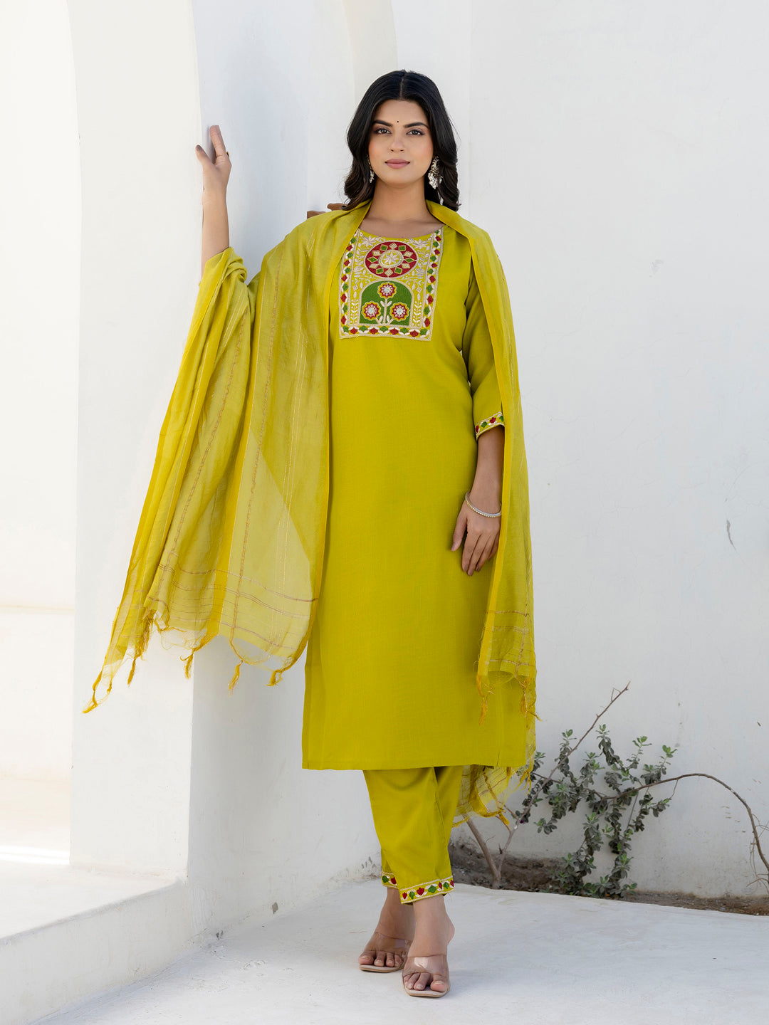 Meher Women Kurta and Trousers Pant Sets Cotton Blend - FitVibe Fashion