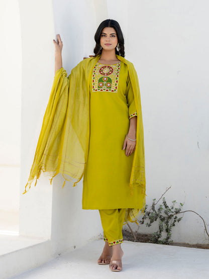 Meher Women Kurta and Trousers Pant Sets Cotton Blend - FitVibe Fashion