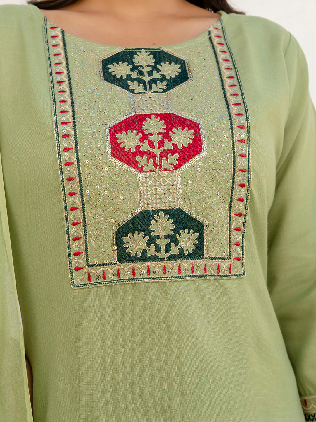 Meher Women Kurta and Trousers Pant Sets Cotton Blend - FitVibe Fashion