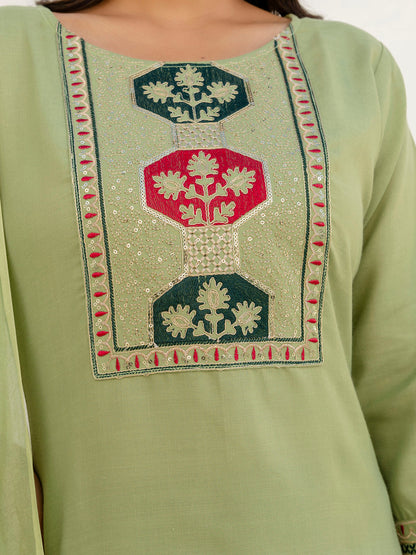 Meher Women Kurta and Trousers Pant Sets Cotton Blend - FitVibe Fashion