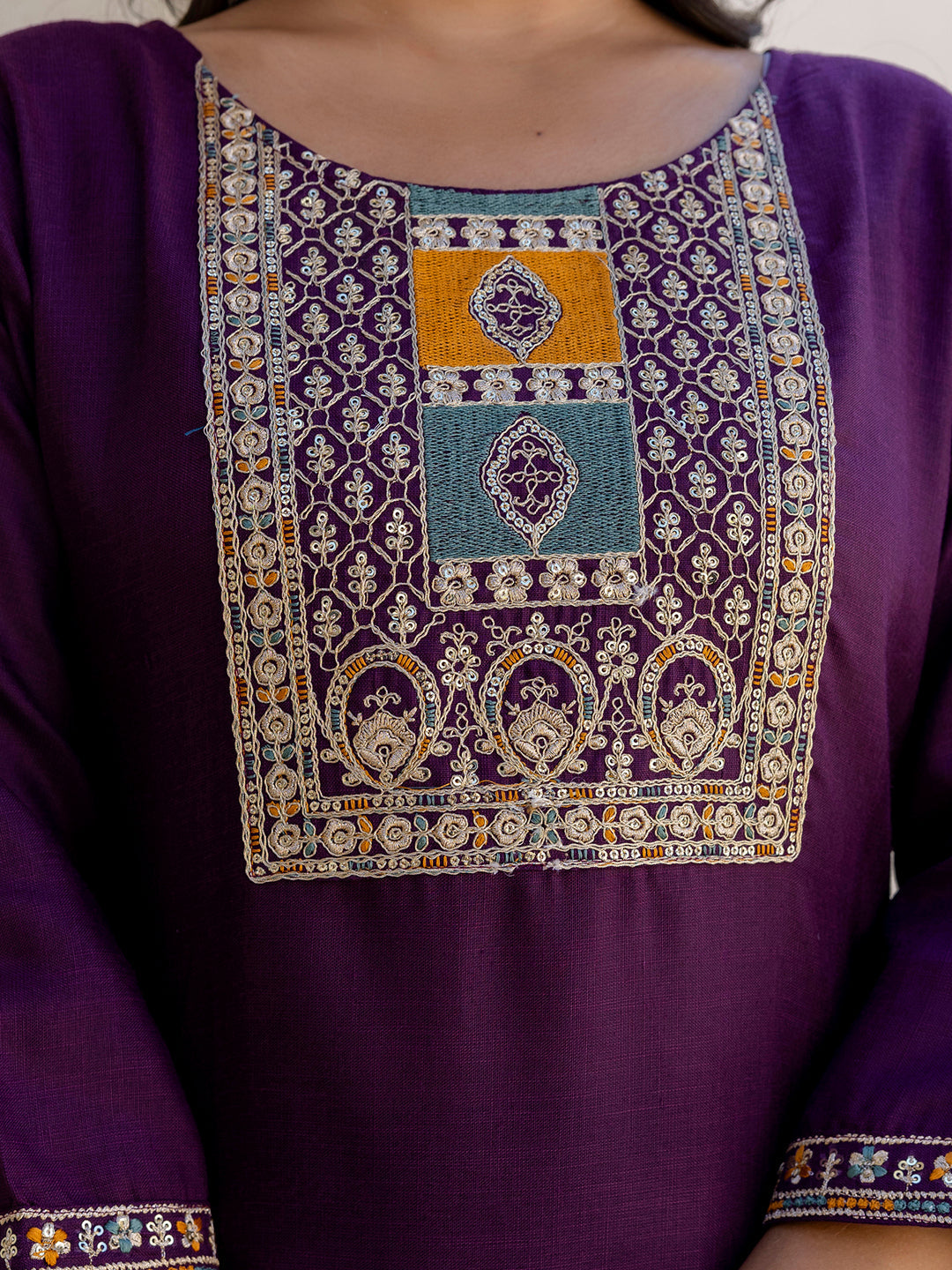 Meher Women Kurta and Trousers Pant Sets Cotton Blend - FitVibe Fashion