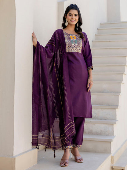 Meher Women Kurta and Trousers Pant Sets Cotton Blend - FitVibe Fashion