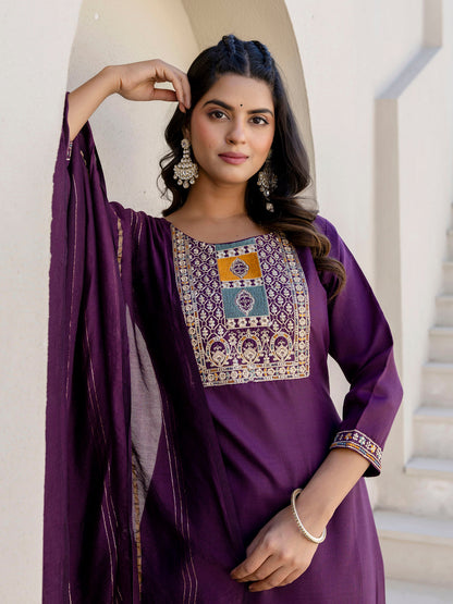 Meher Women Kurta and Trousers Pant Sets Cotton Blend - FitVibe Fashion