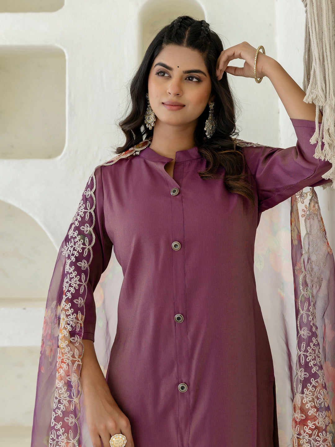 Naaz Women Kurta and Pant Sets With Dupatta shimmer Silk fabric - FitVibe Fashion