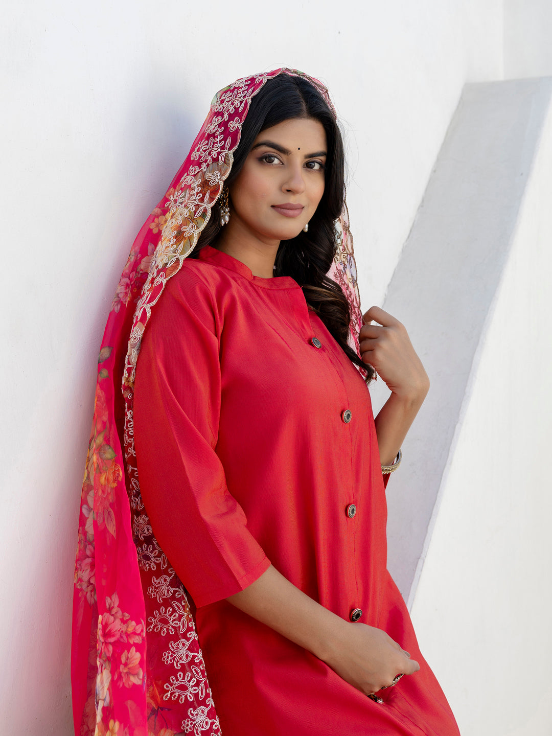 Naaz Women Kurta and Pant Sets With Dupatta shimmer Silk fabric - FitVibe Fashion