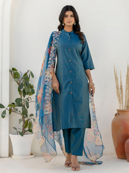 Naaz Women Kurta and Pant Sets With Dupatta shimmer Silk fabric - FitVibe Fashion